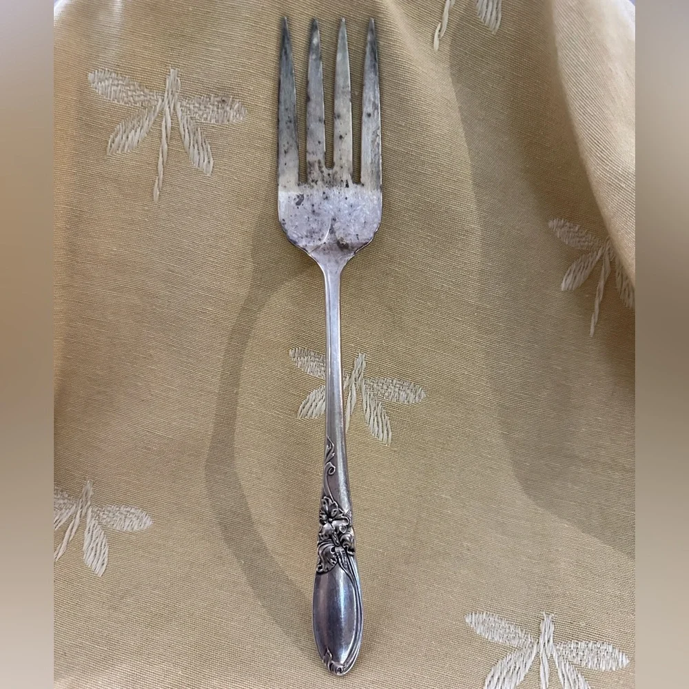 Vintage Community White Orchid 1953 Serving / Meat Fork.
